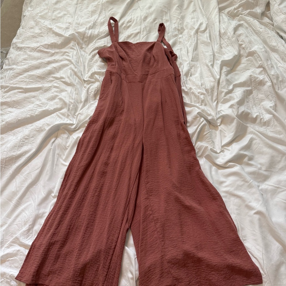 American Threads Pink Jumpsuit Flowy Design